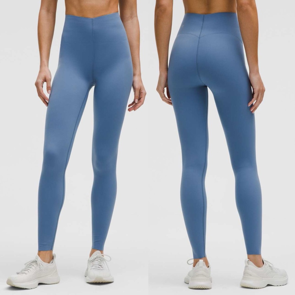 Lululemon Glow Up Super High-Waist Leggings 28" Inseam, Washed Denim Blue